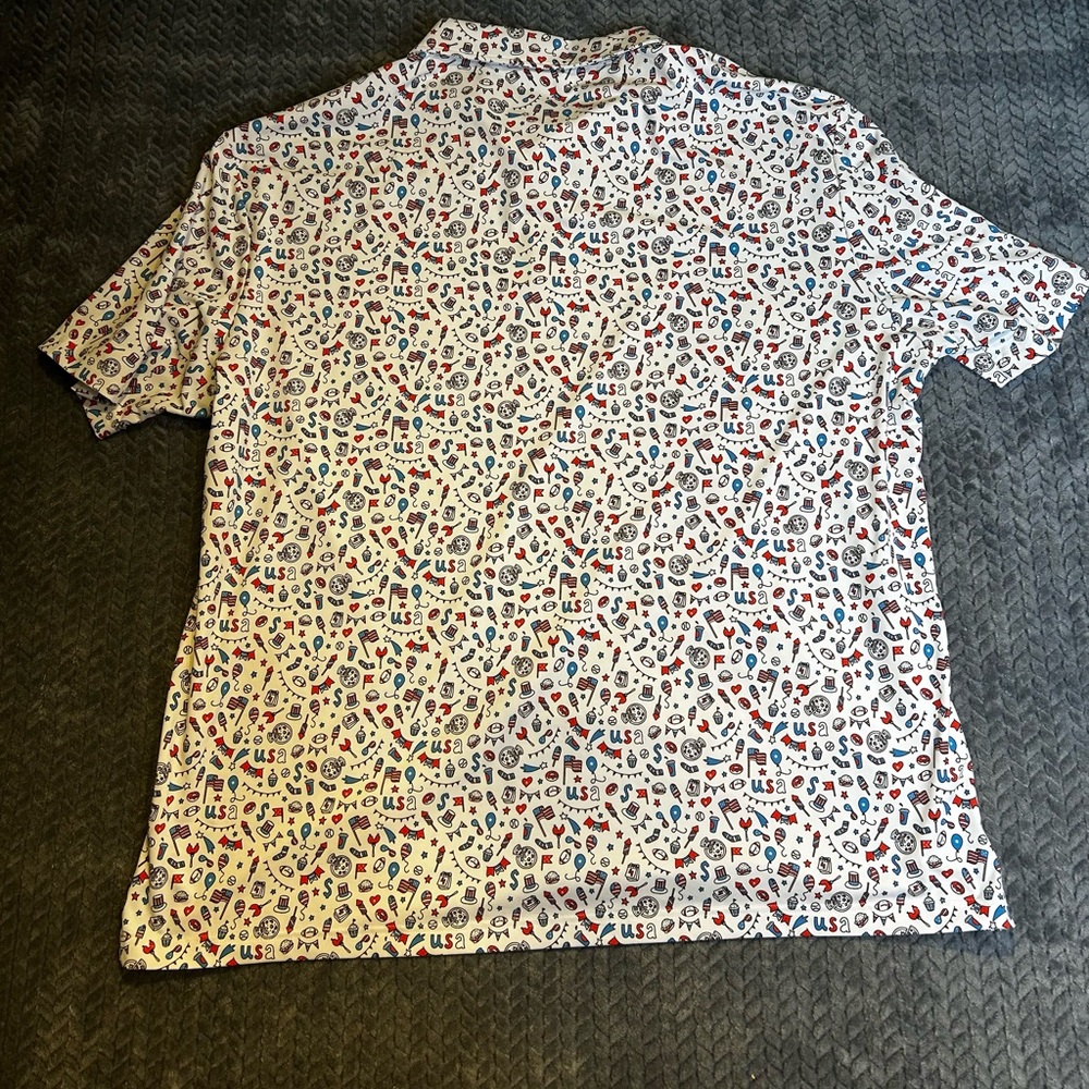 Men’s Sunday Swagger Polo Shirt size 4XL 4th of July USA Golf - Picture 2 of 9
